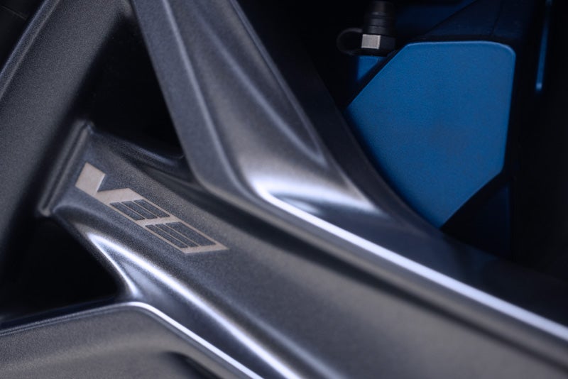 Close-up of the 2026 OPTIQ-V Brembo Performance Front Brakes | Marvin K. Brown Cadillac in San Diego CA